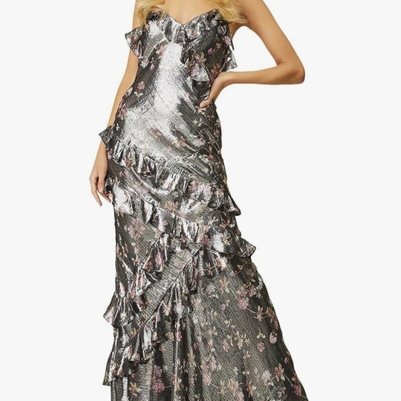 PROM LoveShackFancy Rialto Floral Silk Lamé Maxi Dress several sizes NWT - Picture 3 of 11